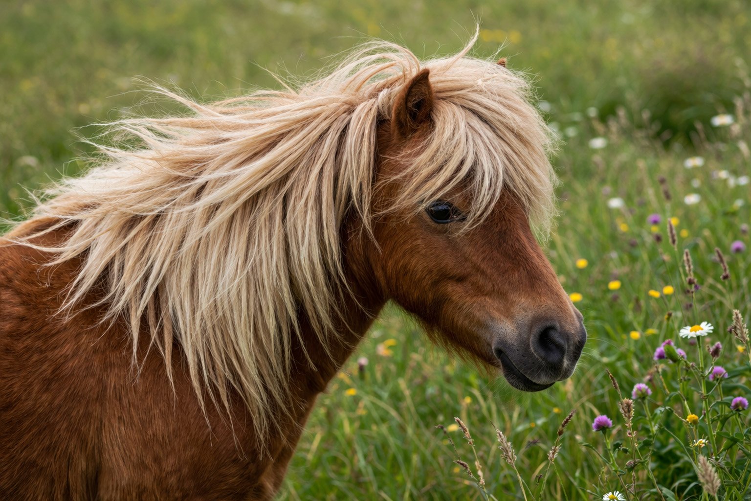 Profil d'un poney Shetland — structure dentaire